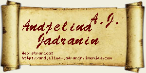 Andjelina Jadranin vizit kartica